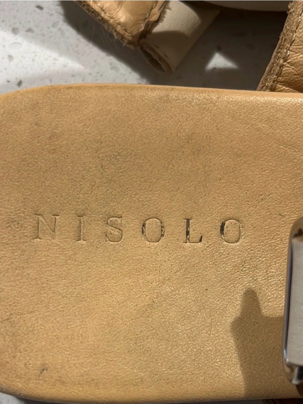 Nisolo Ivory Leather Double-Strap Slingback Sandals - Picture 2 of 5
